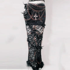 Beaded feather flower applique tube top