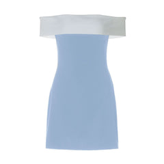 Off shoulder backless tube mini dress