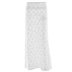 Lace see through maxi skirt