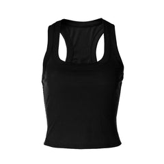 U neck solid tank top