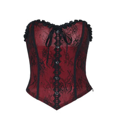 Sweetheart neck ruffle lace tube top