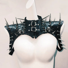 Rivet halter self tie pleated belt mini skirt set