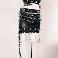Hollow out o ring rivet applique tube cut out top