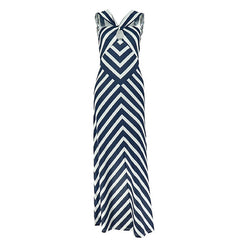 Zebra print hollow out cut out maxi dress