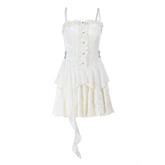 Ruffle lace buckle cami top