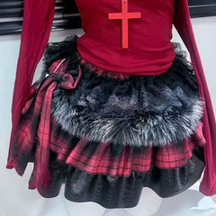 Long sleeve letter pattern irregular one shoulder top