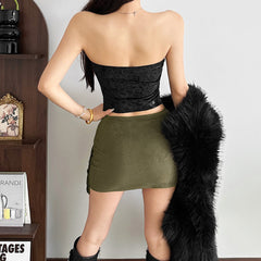 Sweetheart neck corset backless top