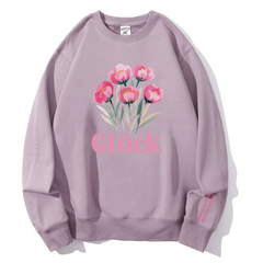 "Glück" Rundhals-Sweatshirt â€?Glück bringt innere Ruhe.