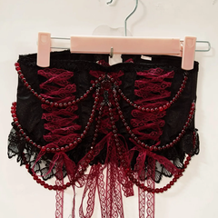 Beaded lace hem corset top