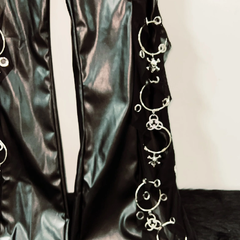 PU leather o ring pant
