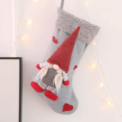 Fluffy no face doll applique socks decor