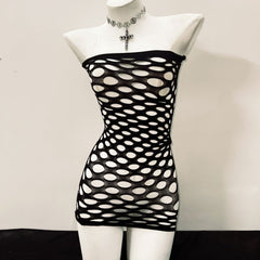 Halter o ring PU leather rivet metal chain top