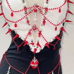 Sweetheart neck beaded rivet applique mini dress