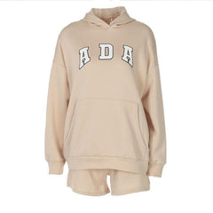 Long sleeve hoodie "ADA"pattern pocket pant set