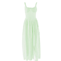Sweetheart neck ruched textured ruffle cami maxi dress