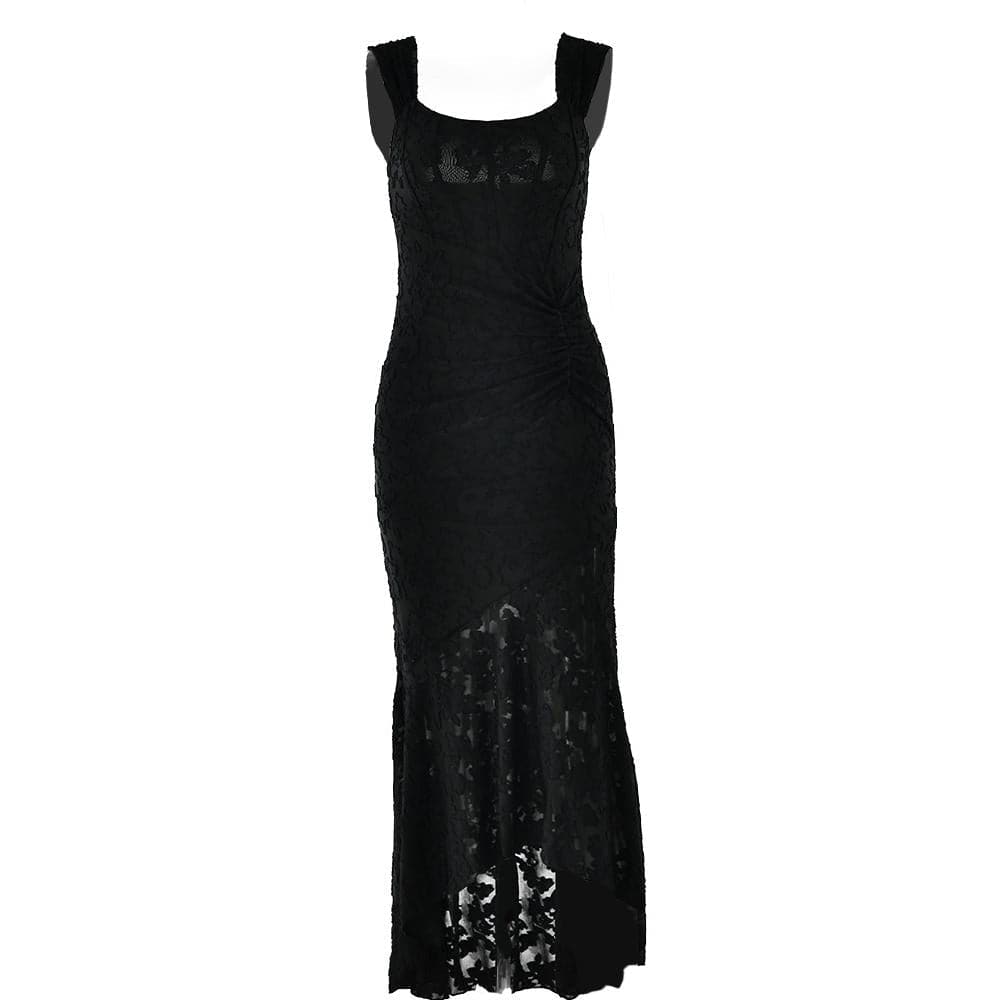 U neck zip-up ruched bustier ruffle cami maxi dress