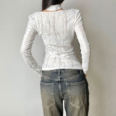 Long sleeve cowl neck solid 2 piece top