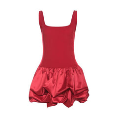 Square neck backless cami mini dress