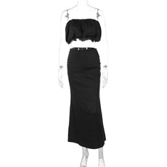 Ruched backless zip-up tube midi dress