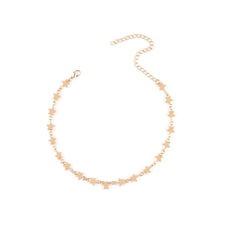 Star decor solid choker necklace