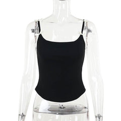 Bowknot applique u neck backless cami top