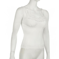 Halter lace hem ruched self tie cami top