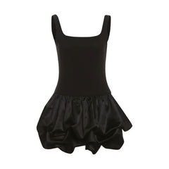 Square neck backless cami mini dress