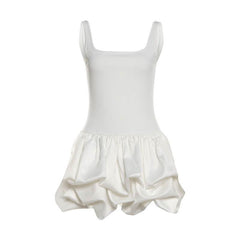 Square neck backless cami mini dress