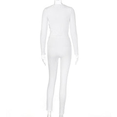 Long sleeve crewneck solid pant set