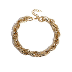 Layered solid choker necklace