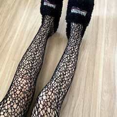 Spider web hollow out tights