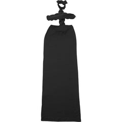 Self tie halter hollow out backless solid cut out maxi dress