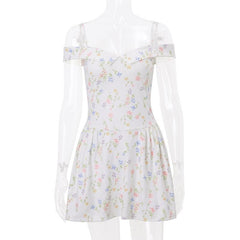 Turnover collar off shoulder zip-up cami mini dress
