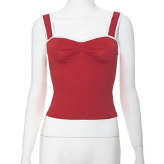Ruched backless stitch cami top