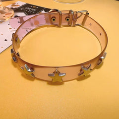 O ring adjustable pink choker necklace