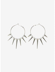 Cone decor beaded drop earrings