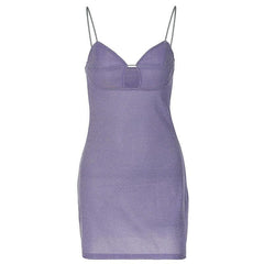 Textured solid hollow out v neck backless cut out mini dress