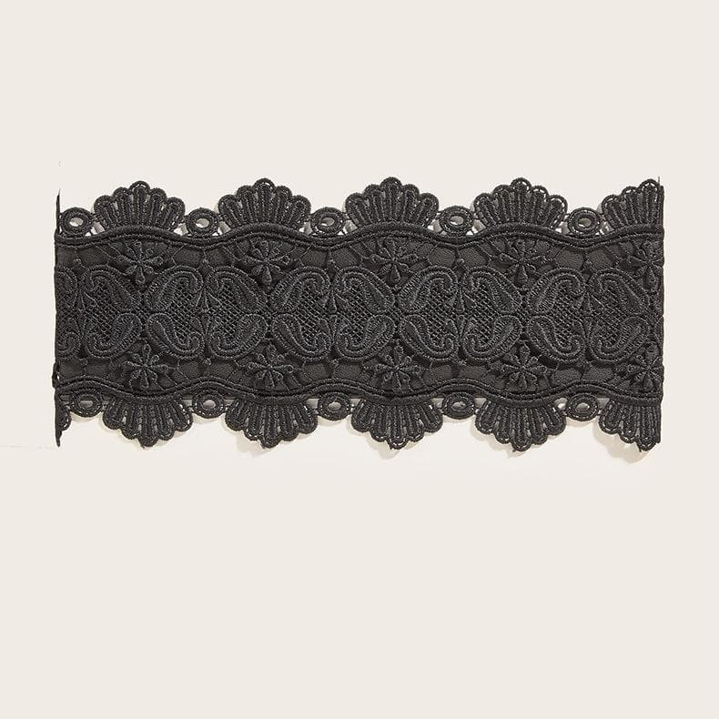 Lace solid adjustable corset
