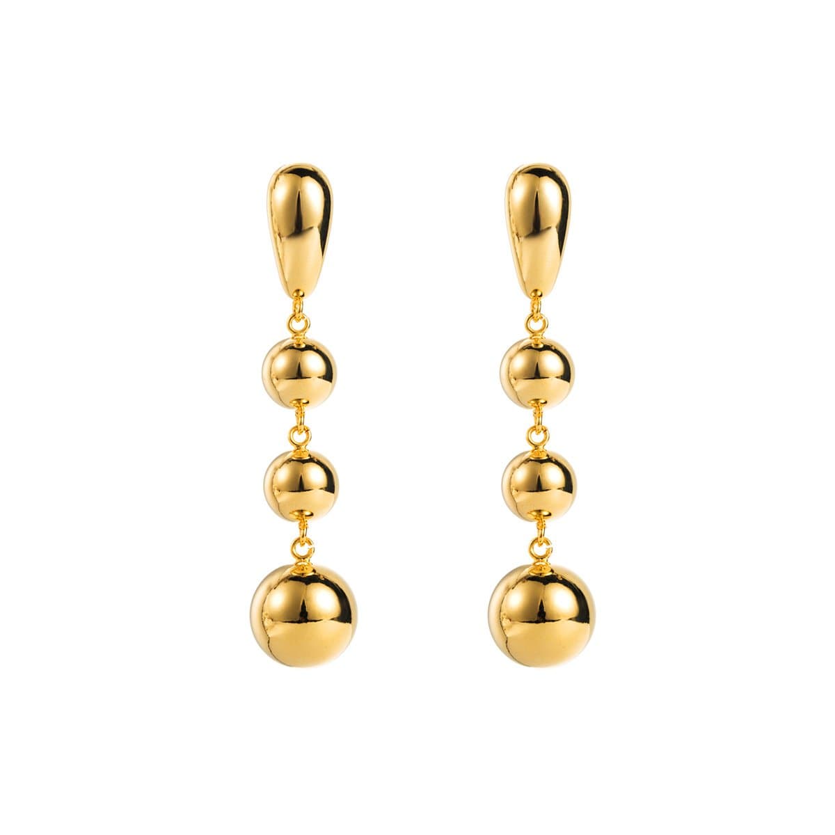 Faux pearl pendant stud earrings