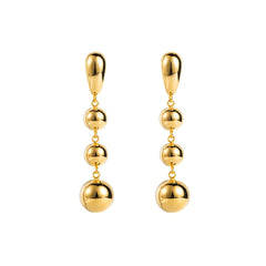 Faux pearl pendant stud earrings