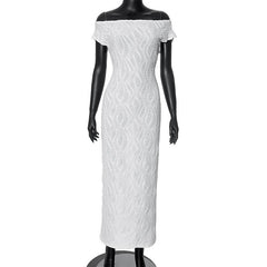 Ruched textured 2-way see through maxi dress
