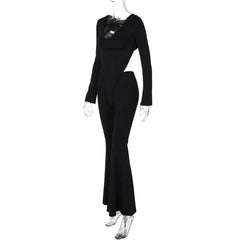 Long sleeve hoodie bodysuit pant set