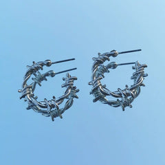 Thorns decor solid stud earrings