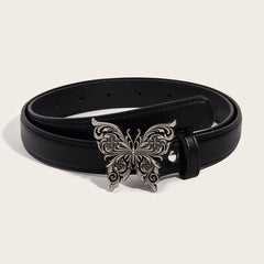 Butterfly PU leather adjustable belt