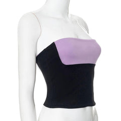 Contrast backless 2-way tube top