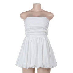 Backless ruched tube mini dress