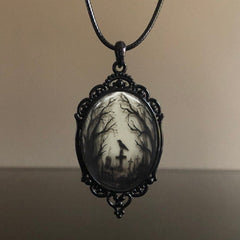 Stone pendant chain necklace