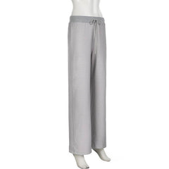 Striped self tie straight leg pant