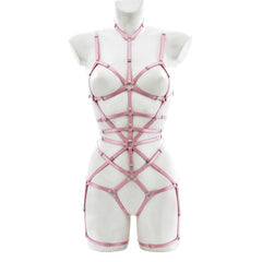 Halter solid o ring hollow out harness