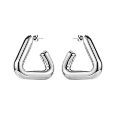 Triangular solid drop earrings